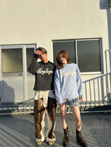 자카드 로고 니트