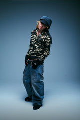 迷彩熱力亨利脖子L/S T卹