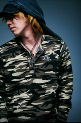 迷彩熱力亨利脖子L/S T卹