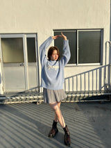 자카드 로고 니트