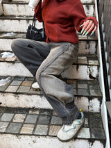 側拉鍊3way牛仔布