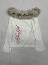 크로스 퍼 오프숄더 티