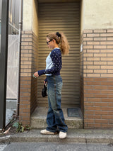 側拉鍊3way牛仔布