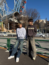 側拉鍊3way牛仔布