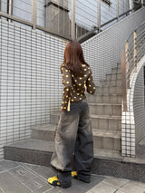 側拉鍊3way牛仔布