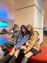 범용 로고 파우더 지퍼 까마귀