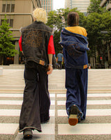 內在和平牛仔布寬鬆褲子