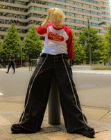 內在和平牛仔布寬鬆褲子