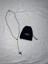 크로스 로고 로자리 목걸이