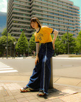 內在和平牛仔布寬鬆褲子