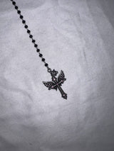 크로스 로고 로자리 목걸이