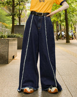 內在和平牛仔布寬鬆褲子