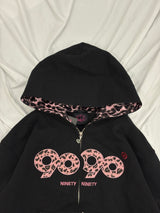 OG标志拉链连帽衫