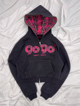 OG标志拉链连帽衫