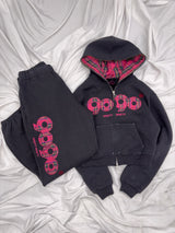 OG标志拉链连帽衫