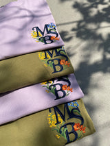 MSB 자수 꽃 로고 티