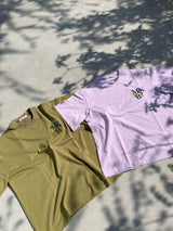 MSB 자수 꽃 로고 티