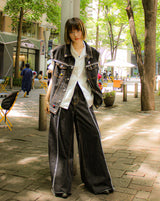 內在和平牛仔布寬鬆褲子