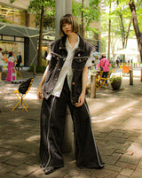 내면의 평화 데님 조끼