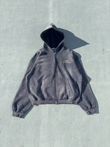 子弹标志水钻拉链连帽衫