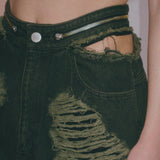 Boro Cut-Out Buggy Denim