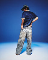 9090 OG Logo Painted Denim Pants