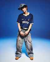 9090 OG Logo Painted Denim Pants