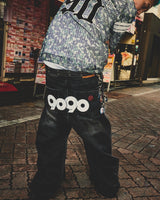 9090 OG Logo Painted Denim Pants