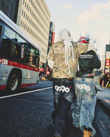 9090 OG Logo Painted Denim Pants