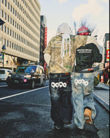 9090 OG Logo Painted Denim Pants