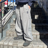 N logo side-zip nylon pants