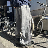 N logo side-zip nylon pants