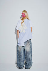 King Logo Buggy Denim Pants