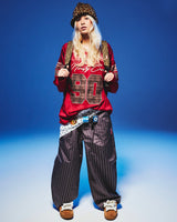 Stripe Tuck Buggy Pants