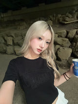 yung logo lace ss tee