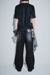 King Logo Buggy Denim Pants