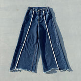 內在和平牛仔布寬鬆褲子