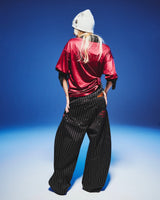 Stripe Tuck Buggy Pants