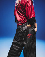 Stripe Tuck Buggy Pants