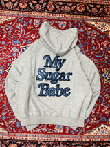 back logo appliqué zip hoodie