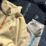 chain logo patch half zip