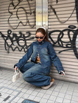 low waist denim pants