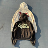 the inner peace logo zip hoodie