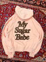 back logo appliqué zip hoodie