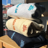 chain logo patch half zip