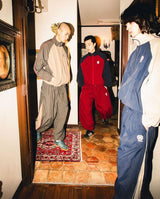 N logo side-zip nylon pants