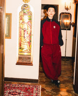 N logo side-zip nylon pants