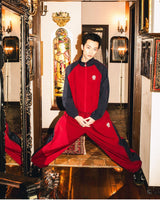 N logo side-zip nylon pants