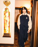 N logo side-zip nylon pants