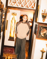 N logo side-zip nylon pants